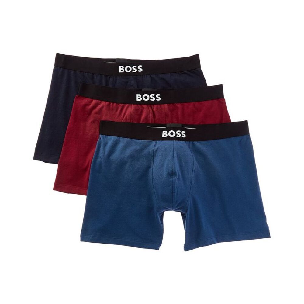 Hugo Boss Mens Boss  Set Of 3 Power Boxer Brief, Blue